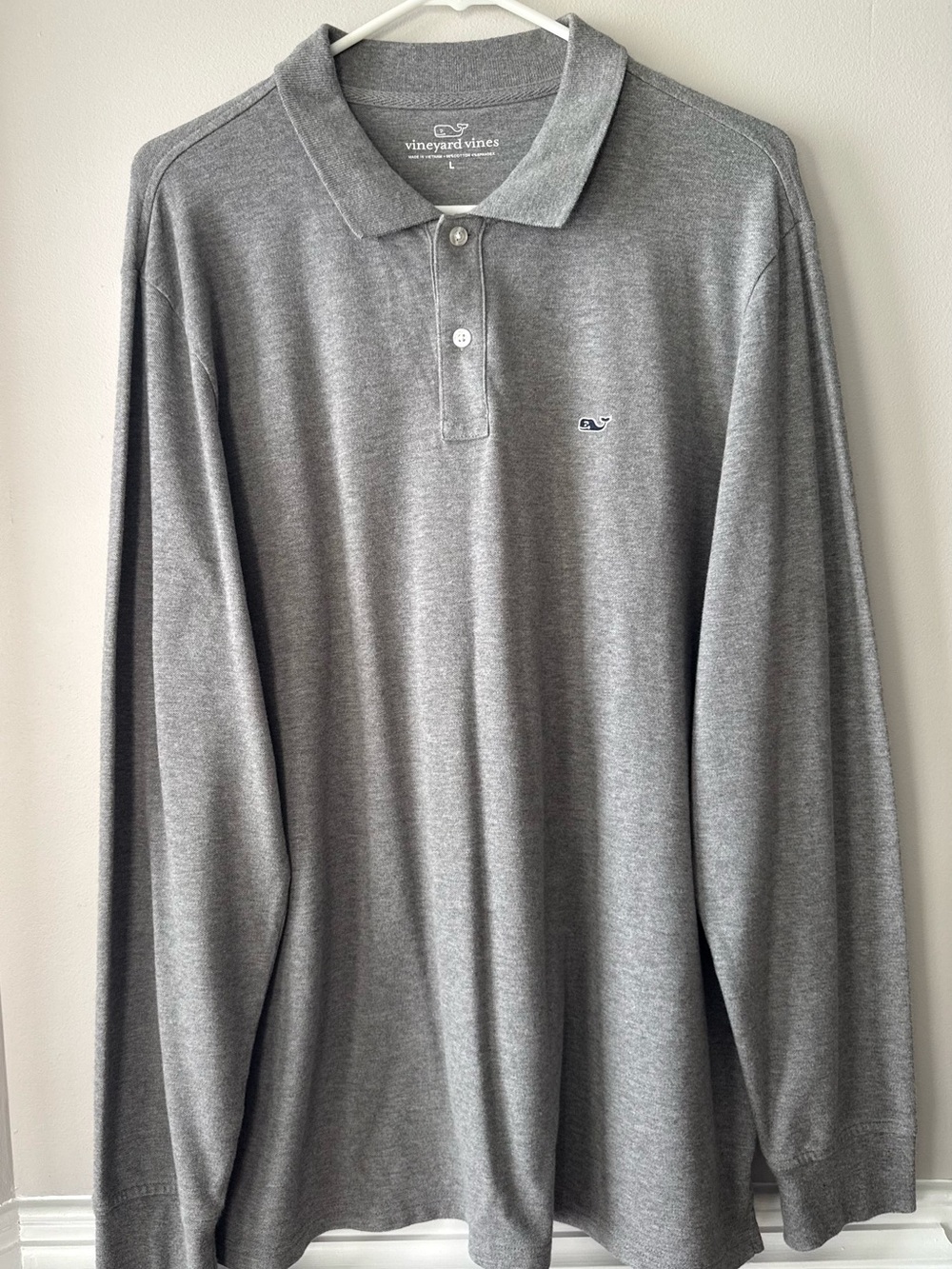 Vineyard Vines Men's Long Sleeve Polo - Heather Gray